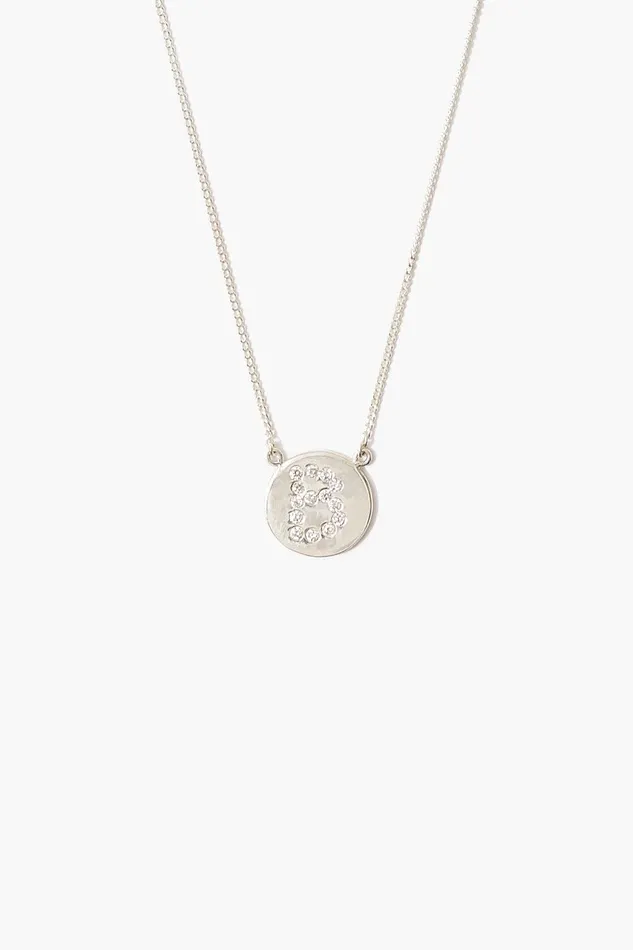 Diamond Initial Coin Necklace Silver Women Chan Luu Necklaces