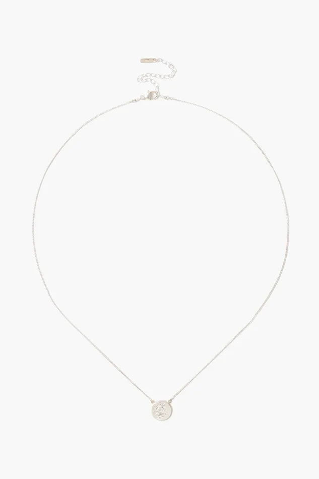 Diamond Initial Coin Necklace Silver Women Chan Luu Necklaces
