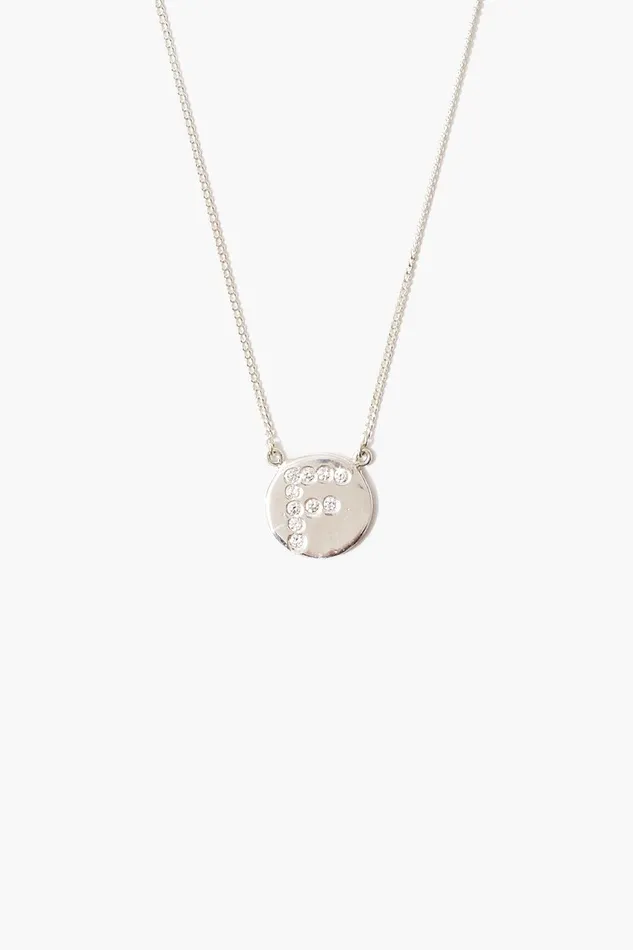 Diamond Initial Coin Necklace Silver Women Chan Luu Necklaces