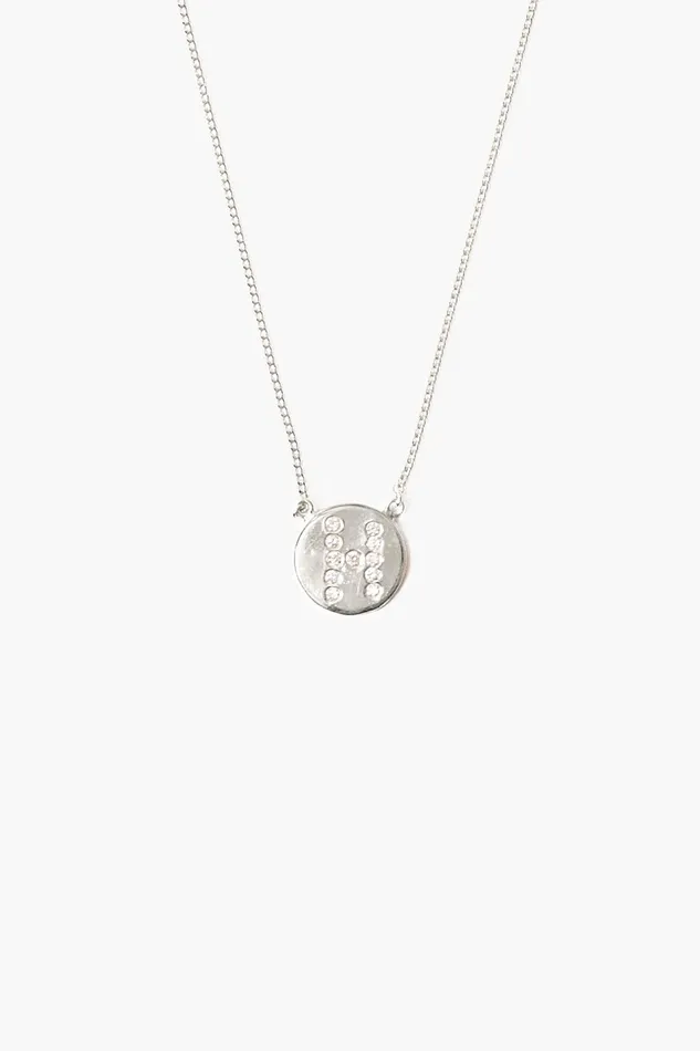 Diamond Initial Coin Necklace Silver Women Chan Luu Necklaces
