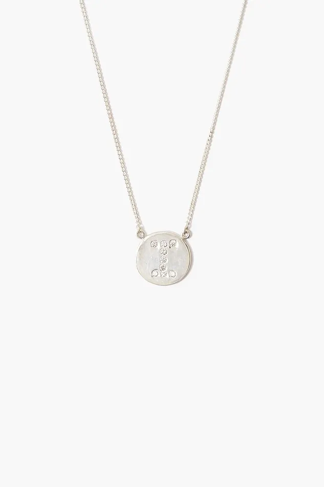 Diamond Initial Coin Necklace Silver Women Chan Luu Necklaces