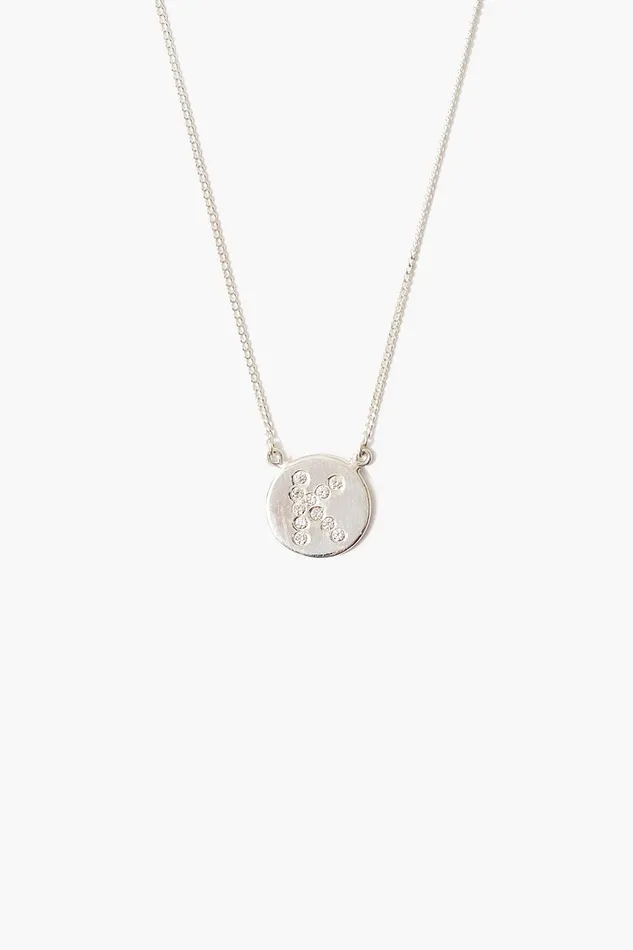 Diamond Initial Coin Necklace Silver Women Chan Luu Necklaces