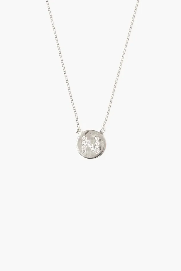 Diamond Initial Coin Necklace Silver Women Chan Luu Necklaces
