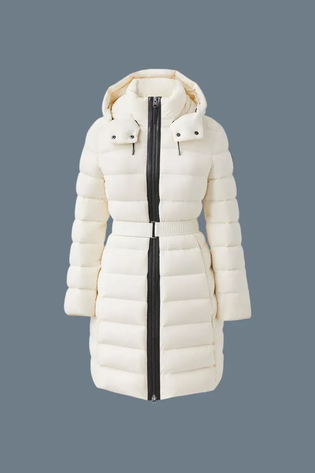 Downs and Jackets Women Mackage ASHLEY Stretch Light Down With Removable Hood Cream
