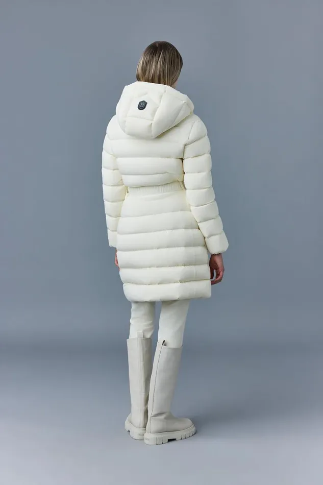 Downs and Jackets Women Mackage ASHLEY Stretch Light Down With Removable Hood Cream