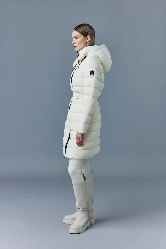 Downs and Jackets Women Mackage ASHLEY Stretch Light Down With Removable Hood Cream