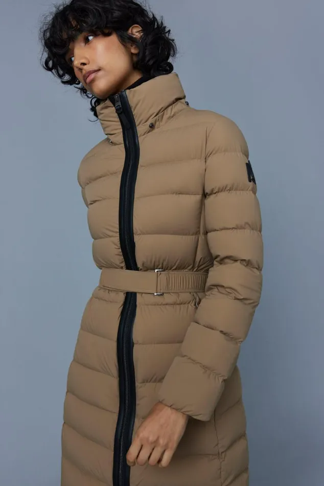 Downs and Jackets Women Mackage ASHLEY Stretch Light Down With Removable Hood Cream