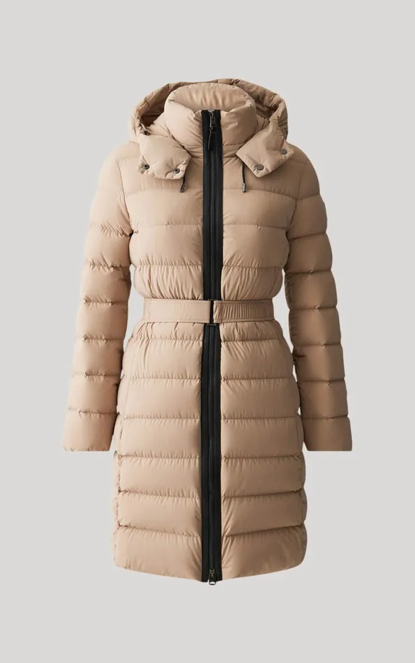 Downs and Jackets Women Mackage ASHLEY Stretch Light Down With Removable Hood Cream
