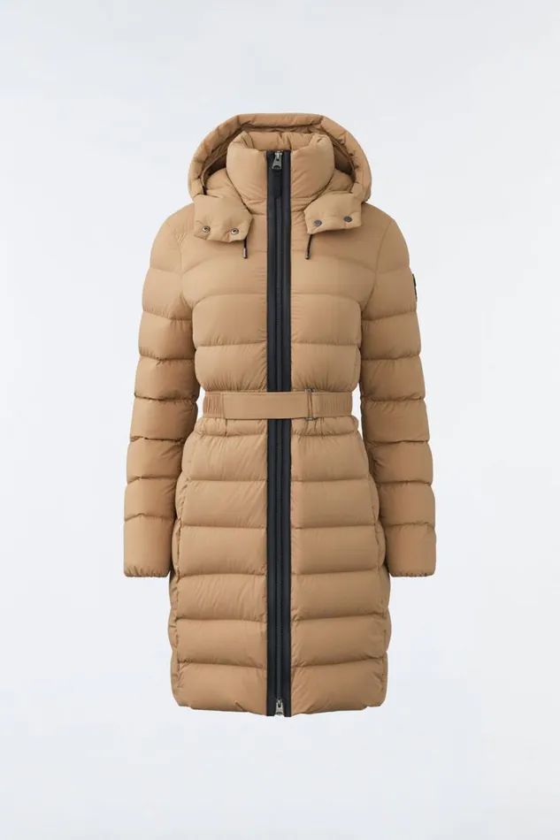 Downs and Jackets Women Mackage ASHLEY Stretch Light Down With Removable Hood Cream