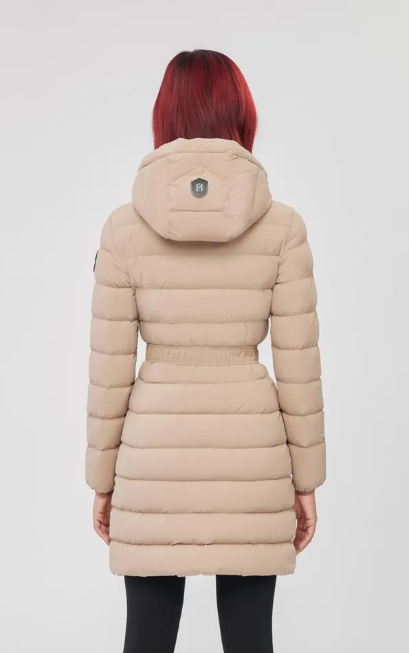 Downs and Jackets Women Mackage ASHLEY Stretch Light Down With Removable Hood Cream