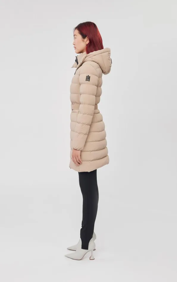 Downs and Jackets Women Mackage ASHLEY Stretch Light Down With Removable Hood Cream