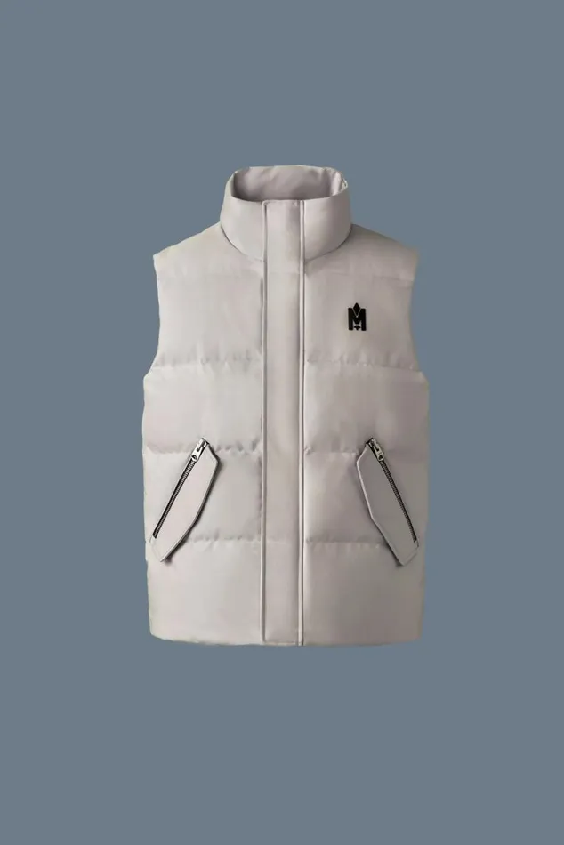 Downs and Parkas Men Mackage JOSEPH Nordic Tech Down Vest With Funnel Collar Black Downs and Parkas Men Mackage JOSEPH Nordic Tech Down Vest With Funnel Collar Black