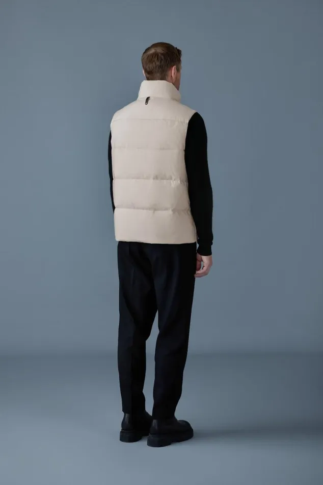 Downs and Parkas Men Mackage JOSEPH Nordic Tech Down Vest With Funnel Collar Black Downs and Parkas Men Mackage JOSEPH Nordic Tech Down Vest With Funnel Collar Black