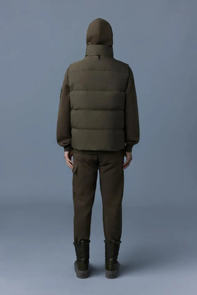 Downs and Parkas Men Mackage JOSEPH Nordic Tech Down Vest With Funnel Collar Black Downs and Parkas Men Mackage JOSEPH Nordic Tech Down Vest With Funnel Collar Black