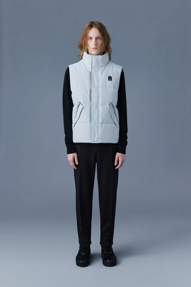 Downs and Parkas Men Mackage JOSEPH Nordic Tech Down Vest With Funnel Collar Black Downs and Parkas Men Mackage JOSEPH Nordic Tech Down Vest With Funnel Collar Black
