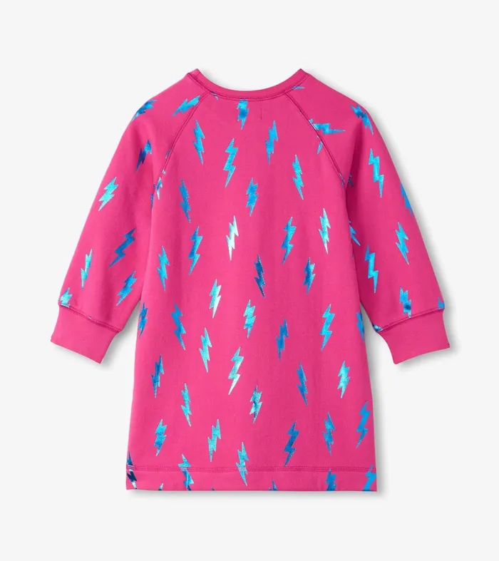Dresses Girls Hatley Girls Lightning Bolts Sweater Dress