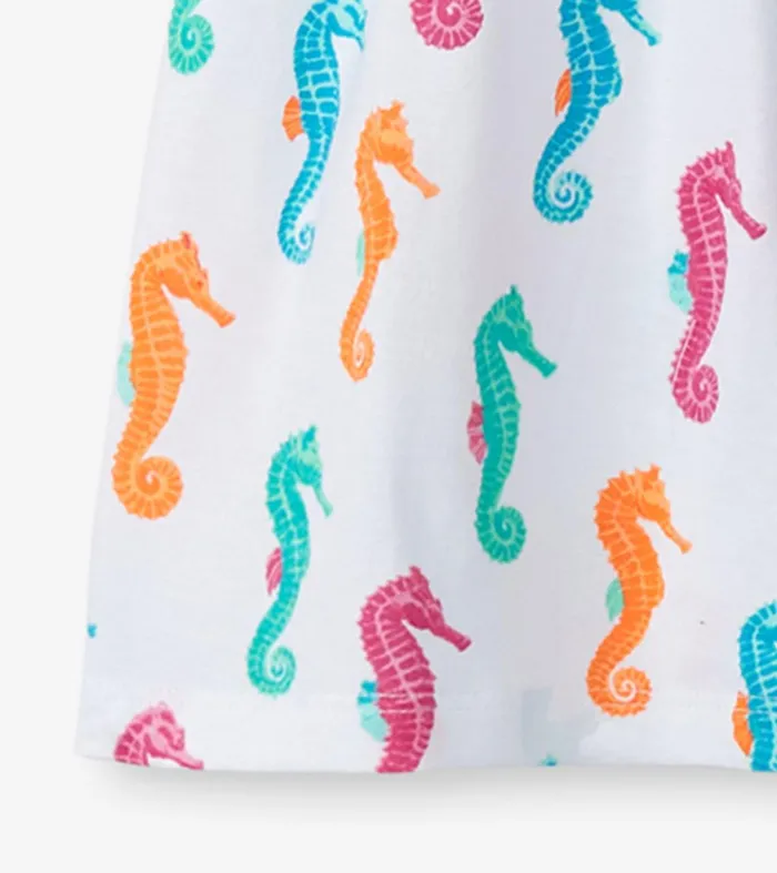 Dresses Girls Hatley Girls Painted Seahorses Smocked Dress