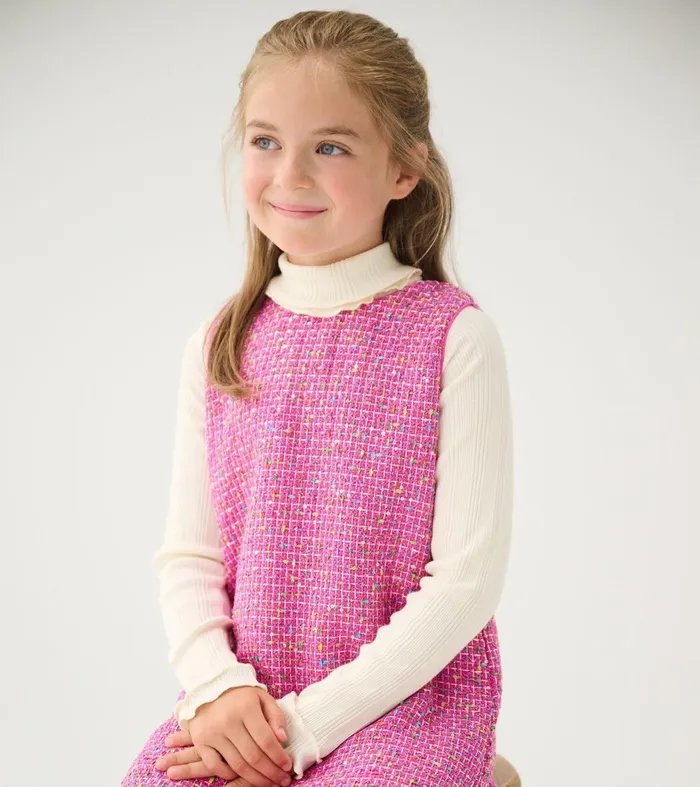 Dresses Girls Hatley Girls Rose Violet Tweed Dress