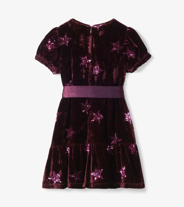 Dresses Girls Hatley Girls Sequin Stars Velvet Dress