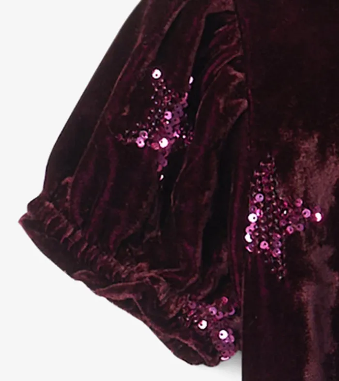 Dresses Girls Hatley Girls Sequin Stars Velvet Dress
