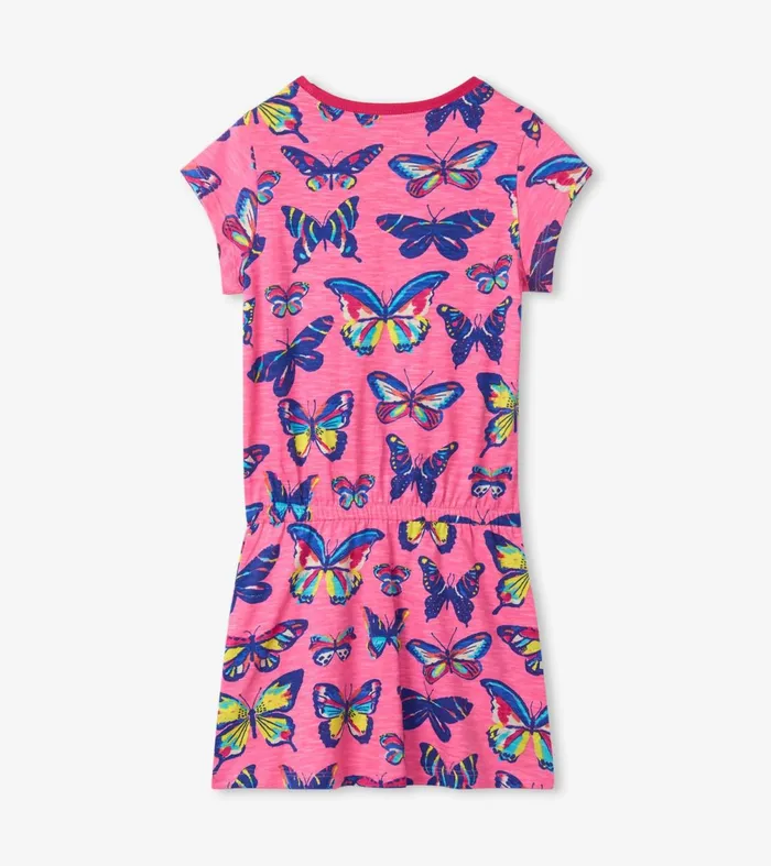 Dresses Girls Hatley Vibrant Butterflies Drop Waist Dress