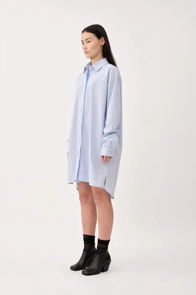 Dresses Rylie Shirt Dress Blue Tripe 8211 Wonhundred Women