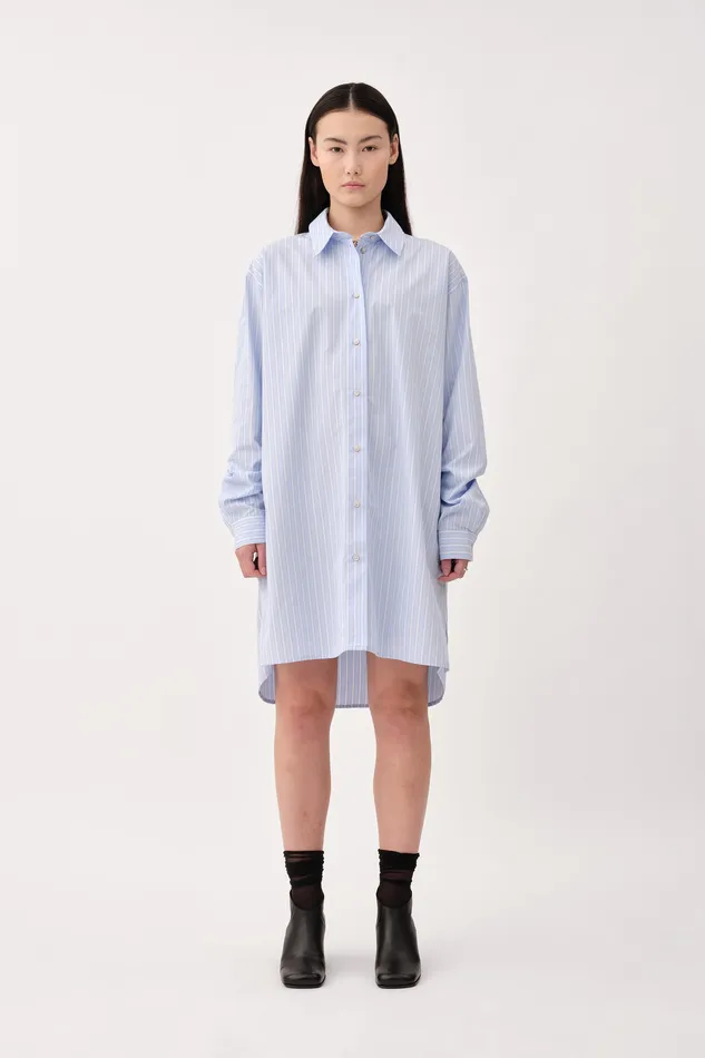 Dresses Rylie Shirt Dress Blue Tripe 8211 Wonhundred Women