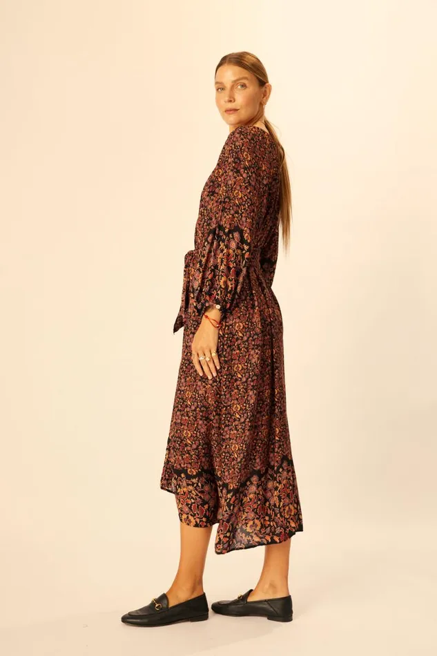 Dresses Shop Natalie Martin ALEX MIDI Petite Fleur Noire