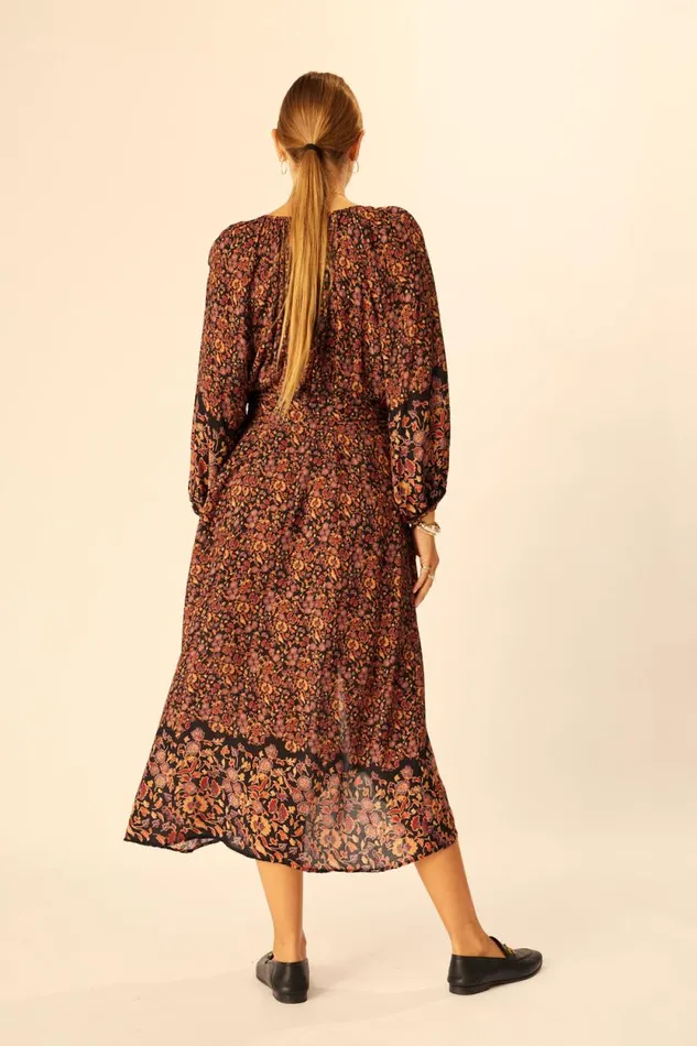 Dresses Shop Natalie Martin ALEX MIDI Petite Fleur Noire
