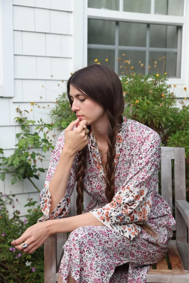 Dresses Shop Natalie Martin DIANE LONG ROBE Petite Fleur Rose