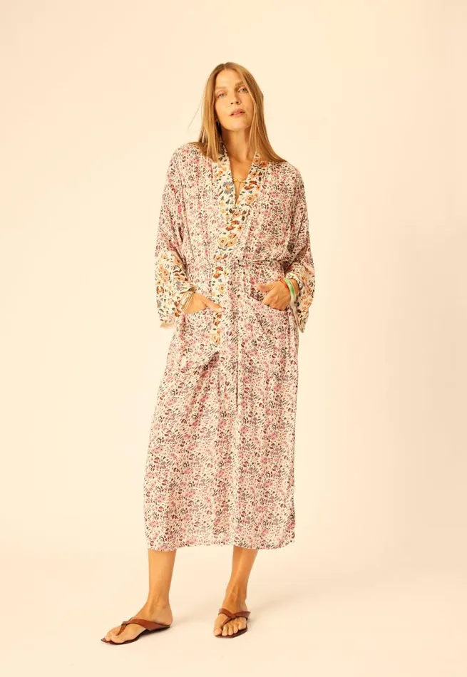 Dresses Shop Natalie Martin DIANE LONG ROBE Petite Fleur Rose
