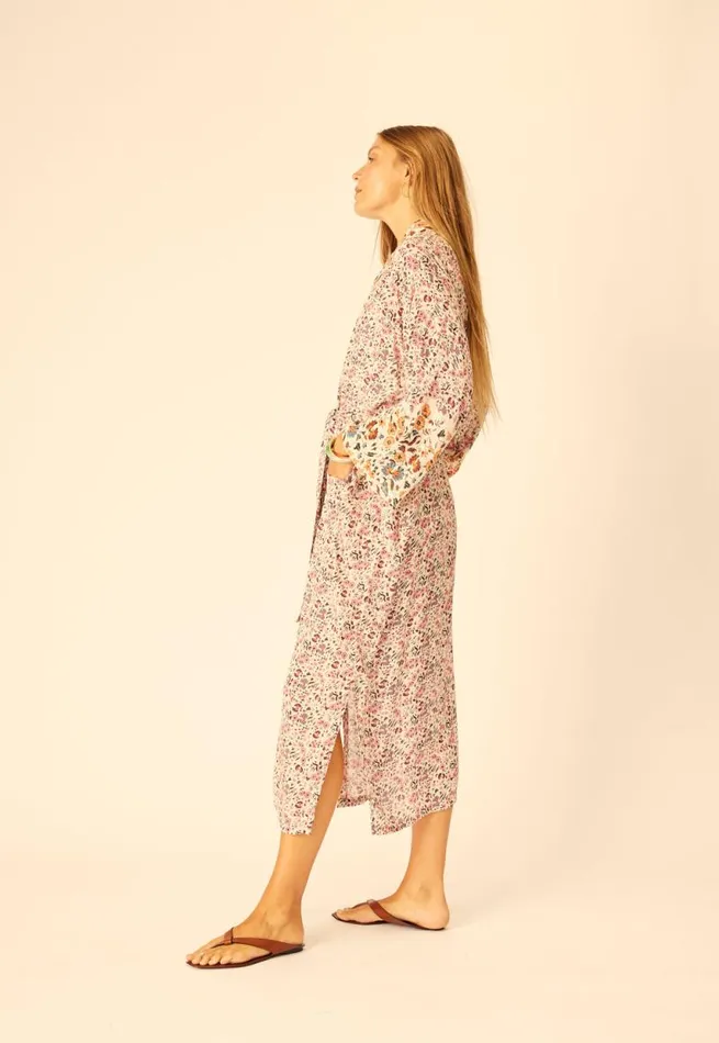 Dresses Shop Natalie Martin DIANE LONG ROBE Petite Fleur Rose