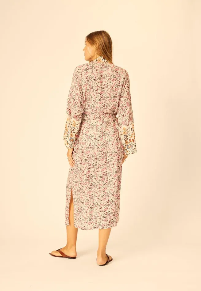 Dresses Shop Natalie Martin DIANE LONG ROBE Petite Fleur Rose
