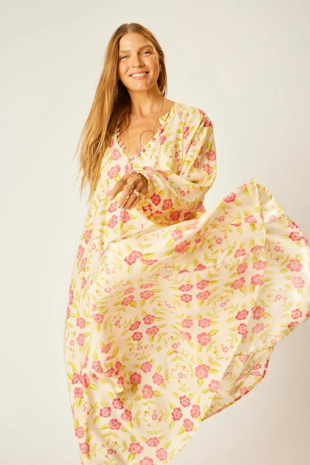 Dresses Shop Natalie Martin FIORE MAXI Prairie Dusty Crimson