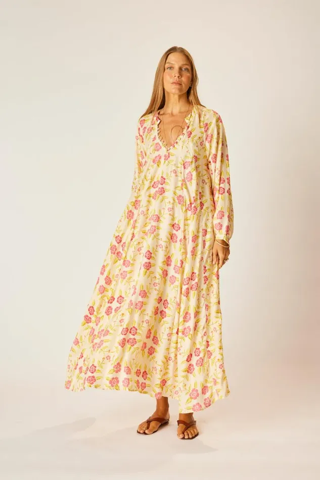 Dresses Shop Natalie Martin FIORE MAXI Prairie Dusty Crimson