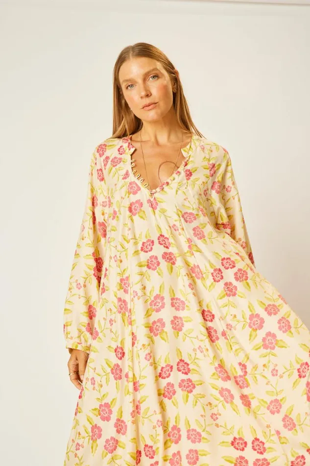 Dresses Shop Natalie Martin FIORE MAXI Prairie Dusty Crimson