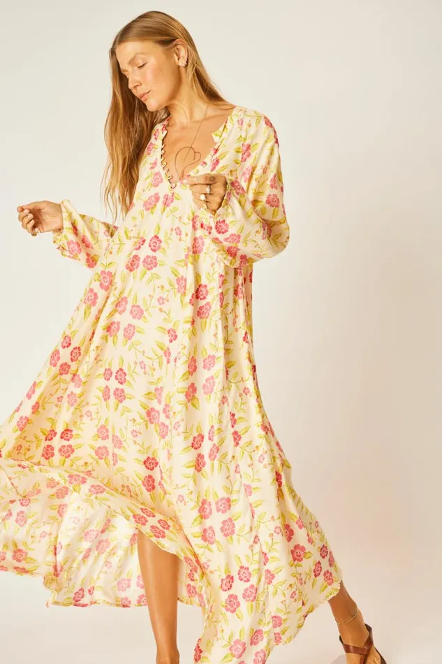 Dresses Shop Natalie Martin FIORE MAXI Prairie Dusty Crimson
