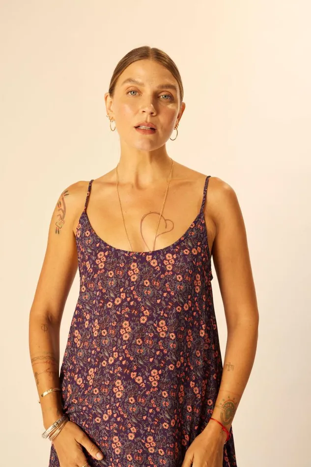 Dresses Shop Natalie Martin HEATHER MAXI Petite Fleur Aubergine