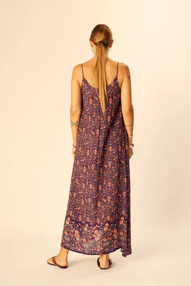 Dresses Shop Natalie Martin HEATHER MAXI Petite Fleur Aubergine