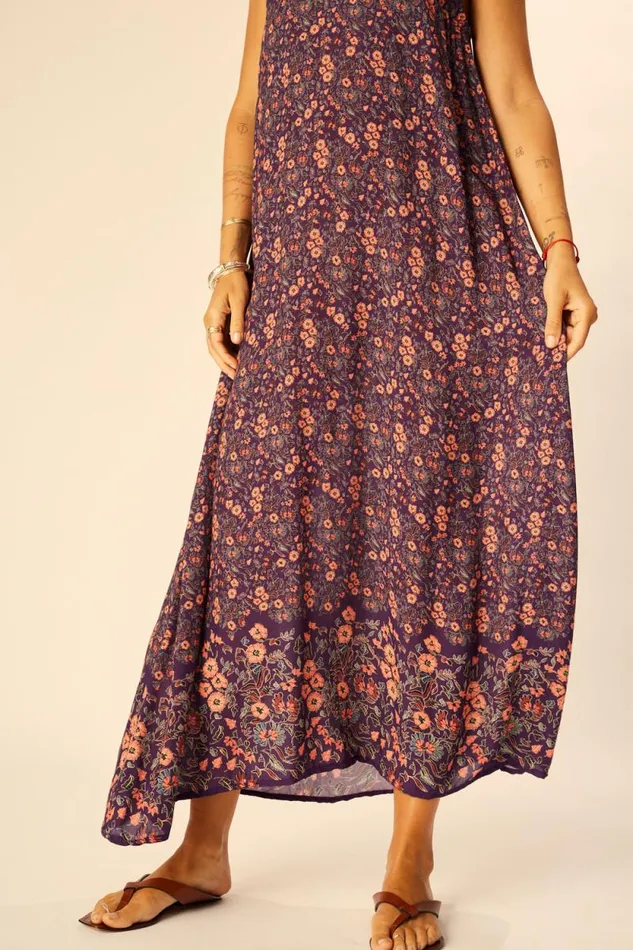 Dresses Shop Natalie Martin HEATHER MAXI Petite Fleur Aubergine