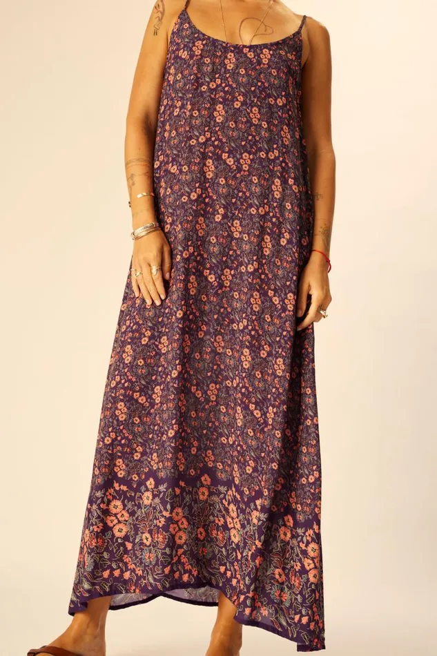 Dresses Shop Natalie Martin HEATHER MAXI Petite Fleur Aubergine