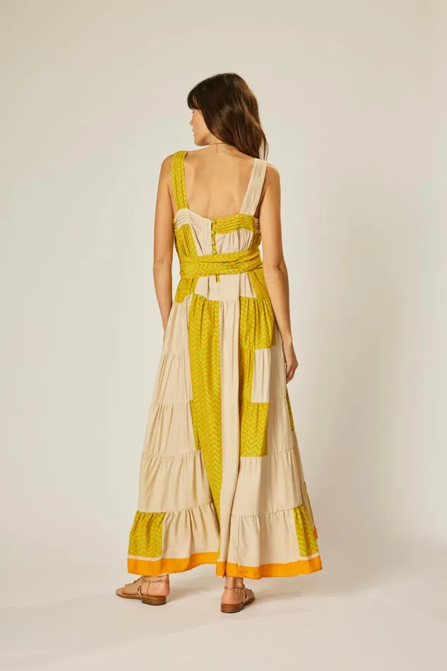 Dresses Shop Natalie Martin JASMINE MAXI Block Zigzag Tangerine