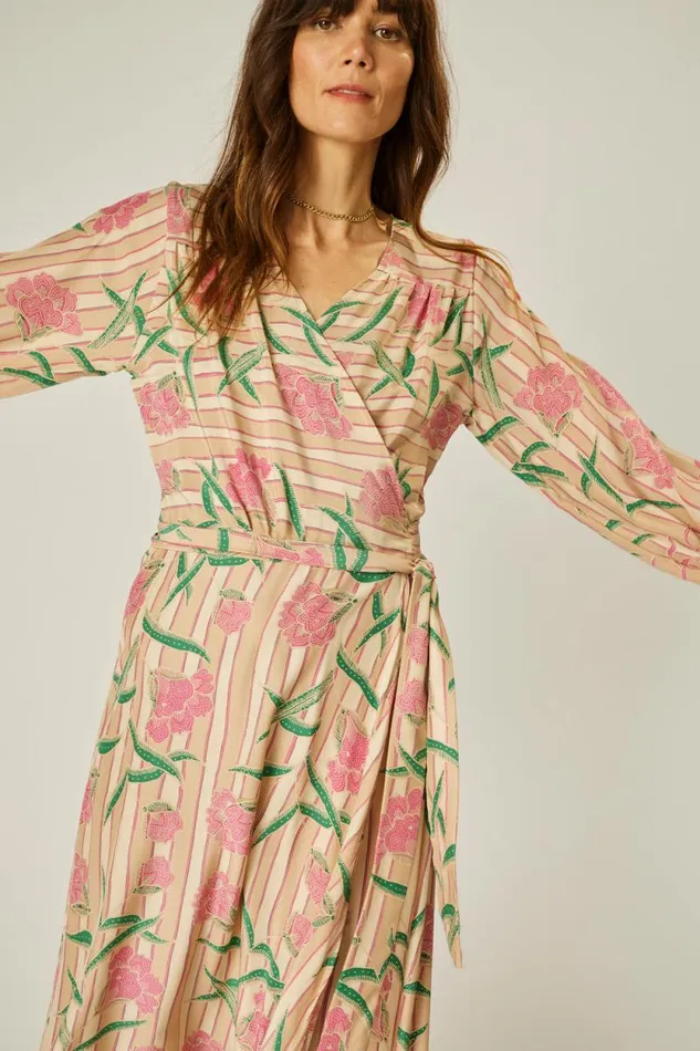 Dresses Shop Natalie Martin KATE LONG SLEEVE MAXI Chamomile Rose