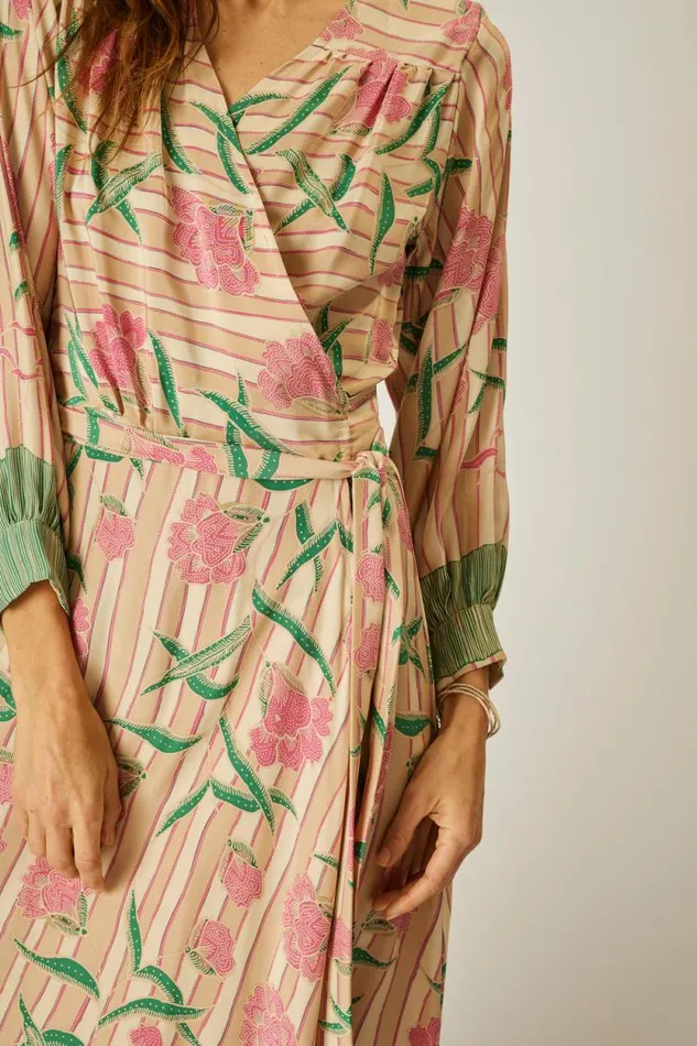 Dresses Shop Natalie Martin KATE LONG SLEEVE MAXI Chamomile Rose