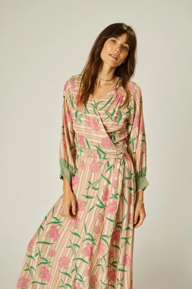 Dresses Shop Natalie Martin KATE LONG SLEEVE MAXI Chamomile Rose