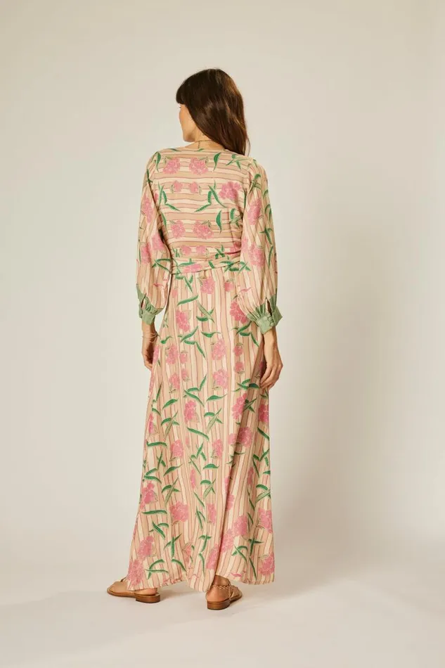 Dresses Shop Natalie Martin KATE LONG SLEEVE MAXI Chamomile Rose