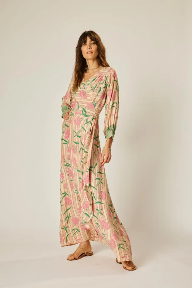 Dresses Shop Natalie Martin KATE LONG SLEEVE MAXI Chamomile Rose