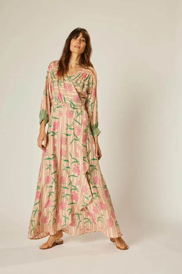 Dresses Shop Natalie Martin KATE LONG SLEEVE MAXI Chamomile Rose