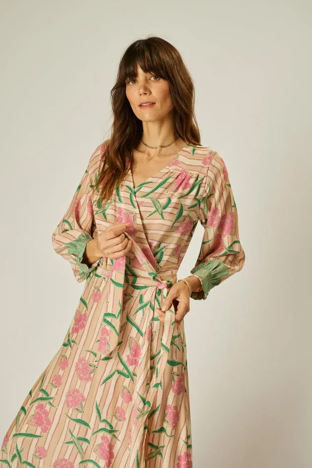 Dresses Shop Natalie Martin KATE LONG SLEEVE MAXI Chamomile Rose