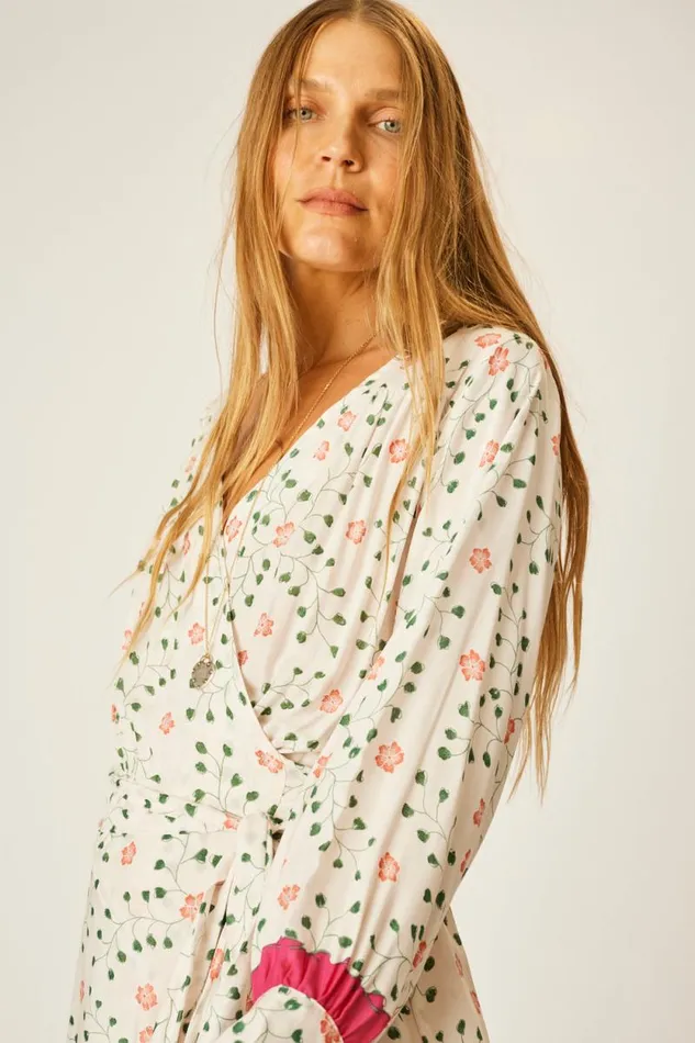 Dresses Shop Natalie Martin KATE LONG SLEEVE MAXI Pinwheel Cotton